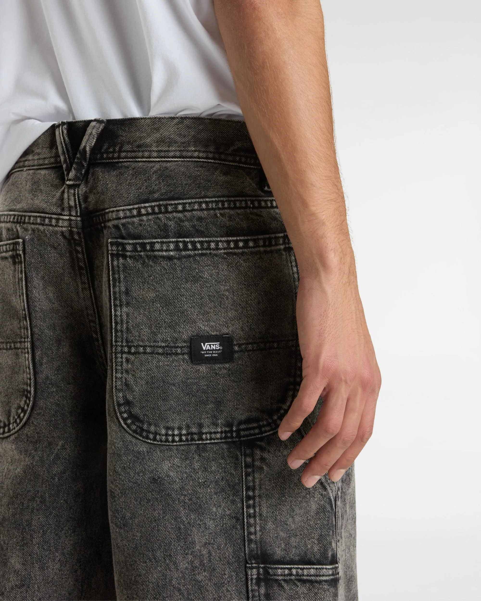 Drill Chore Loose Denim Shorts