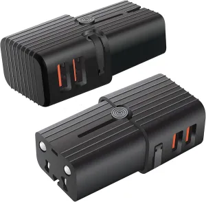 Dual Universal USB Adapter Works for Celkon Campus A407 for Worldwide Power and Travel Between US/EU/CN/AUS/NZ/UK