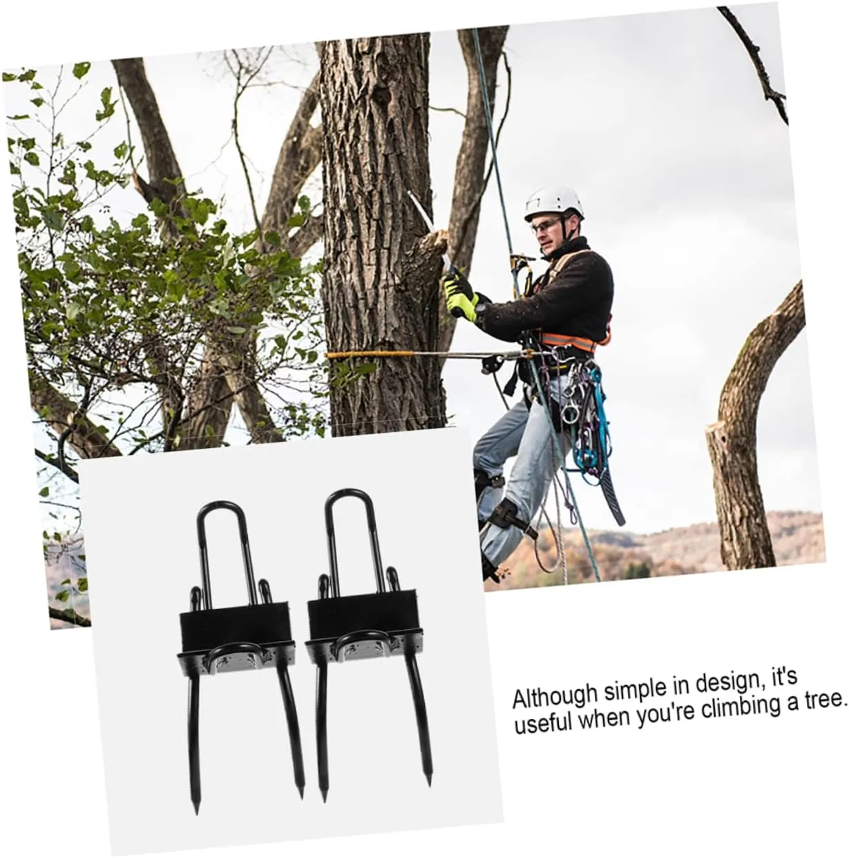 Durable Climbing Spikes Tree Climbing Tools for Beginners Firm to Carry Stable Foot Plate for and