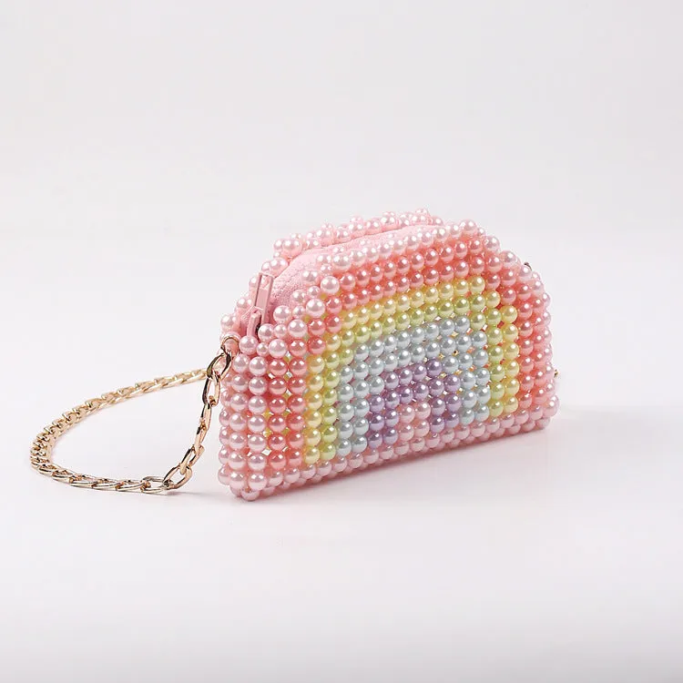 Earphone Chain Beaded Handmade Stylish Textured Crossbody Bags