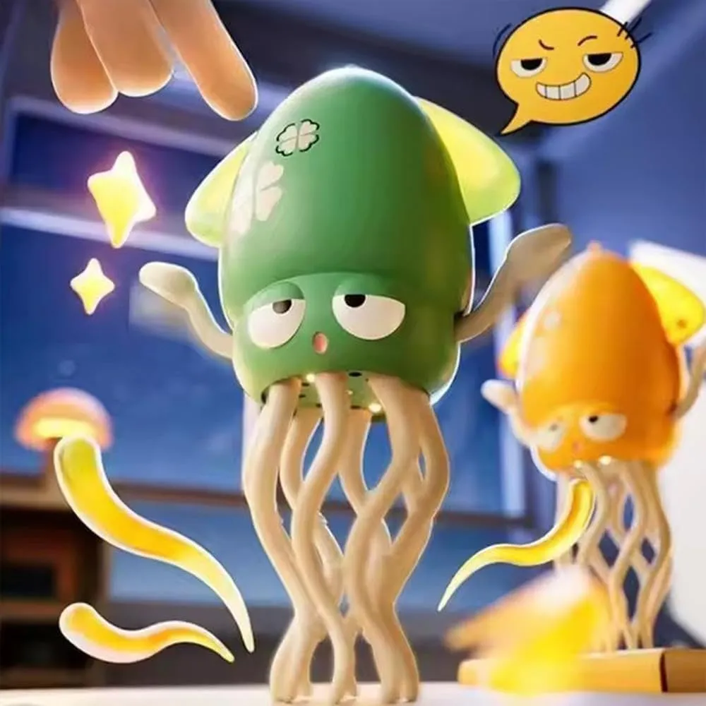 Electric Auto-Avoid Crawling Octopus Tummy Time Toy with LED Music, Crazy 8-Leg Magic Auto Dancing Octopus Sensor Toy, Smart-Tentacle Self-Navigating Robotic Pet Toys for Indoor Cat Dog(2pcsc)