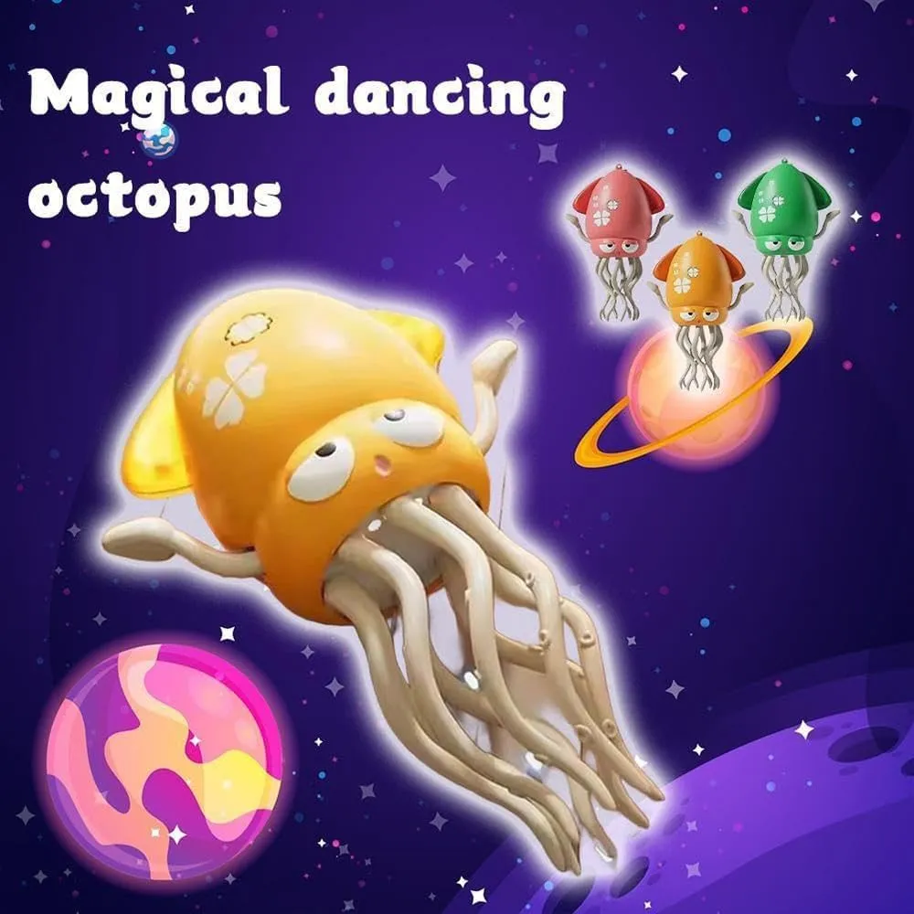 Electric Auto-Avoid Crawling Octopus Tummy Time Toy with LED Music, Crazy 8-Leg Magic Auto Dancing Octopus Sensor Toy, Smart-Tentacle Self-Navigating Robotic Pet Toys for Indoor Cat Dog(2pcsc)