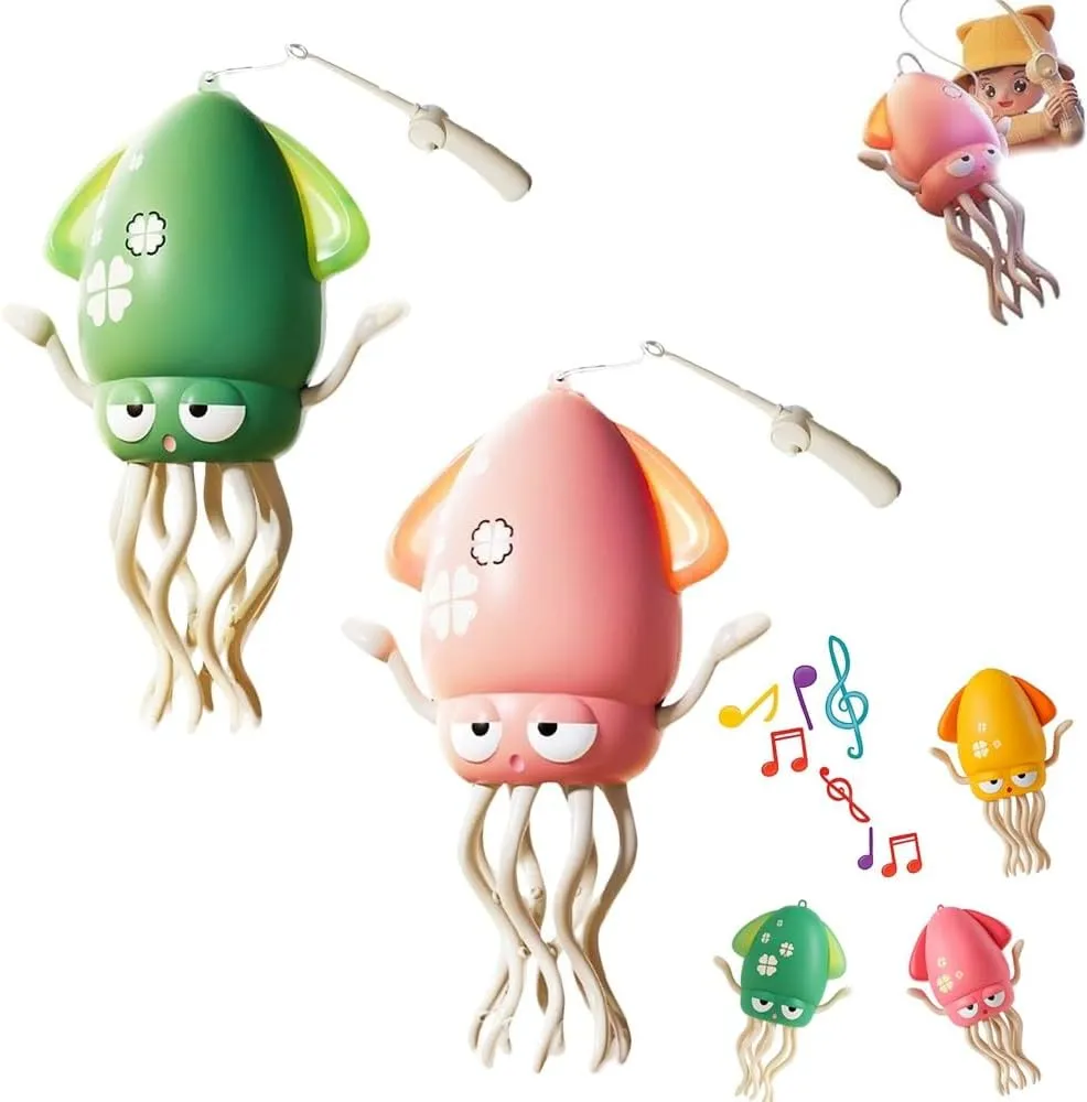 Electric Auto-Avoid Crawling Octopus Tummy Time Toy with LED Music, Crazy 8-Leg Magic Auto Dancing Octopus Sensor Toy, Smart-Tentacle Self-Navigating Robotic Pet Toys for Indoor Cat Dog(2pcsc)