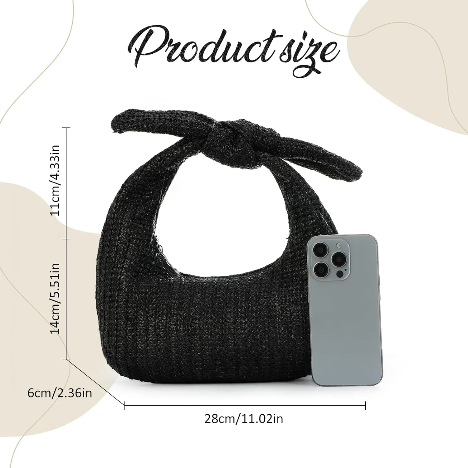 Emprier Bow Clutch Purse for Women Summer Beach Handbags Woven Clutch for Party Wedding Vacation 2025