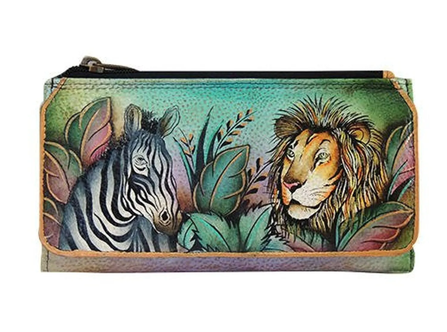 End-of-season sale Organizer by Hand Wallet Painted Leather Anuschka Savings-packed Leather