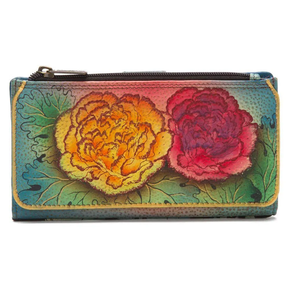 End-of-season sale Organizer by Hand Wallet Painted Leather Anuschka Savings-packed Leather