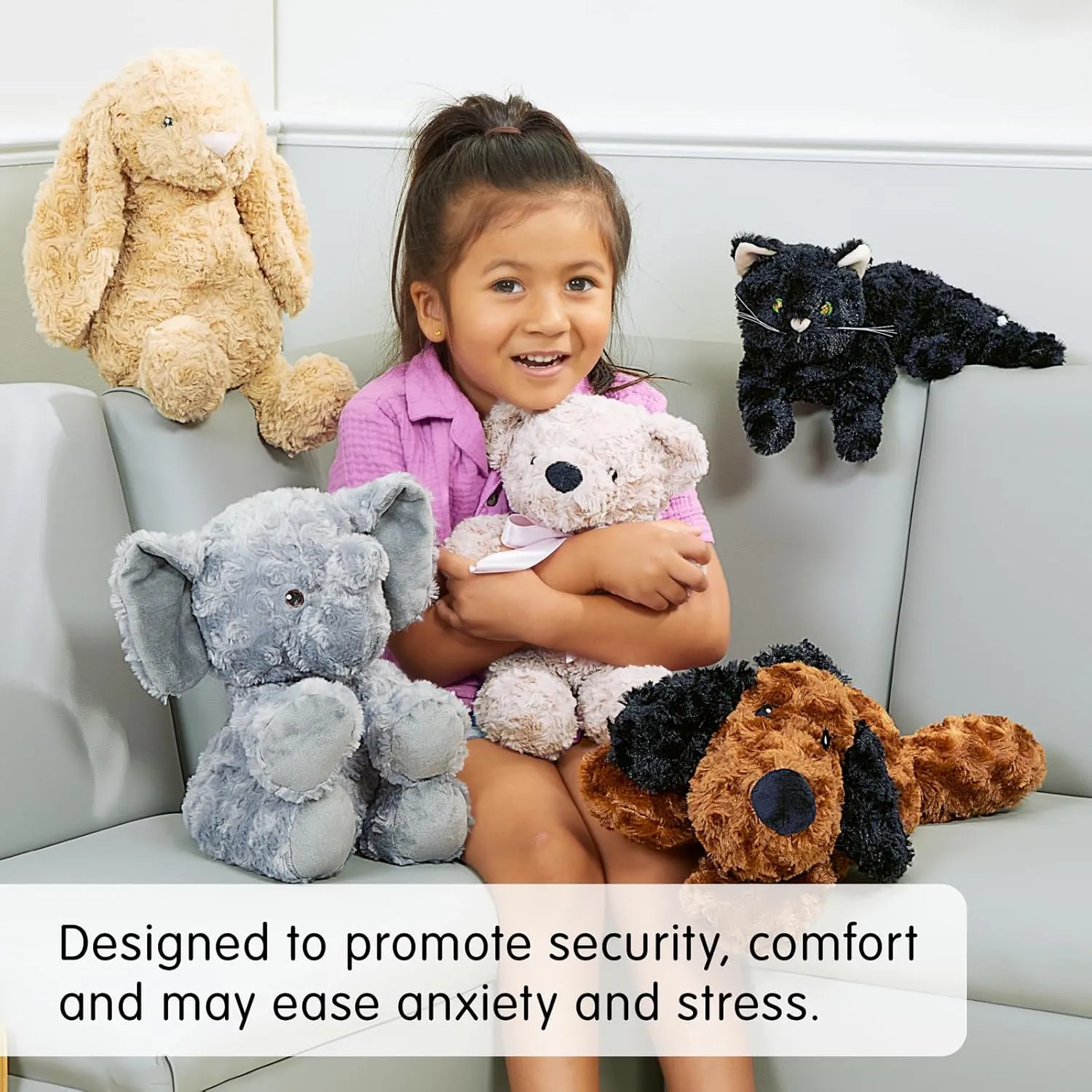 Excellerations 2lbs - Weighted Plush Bear, 12" - Huggable Sensory Toy for Kids or Adults, Lap Pad
