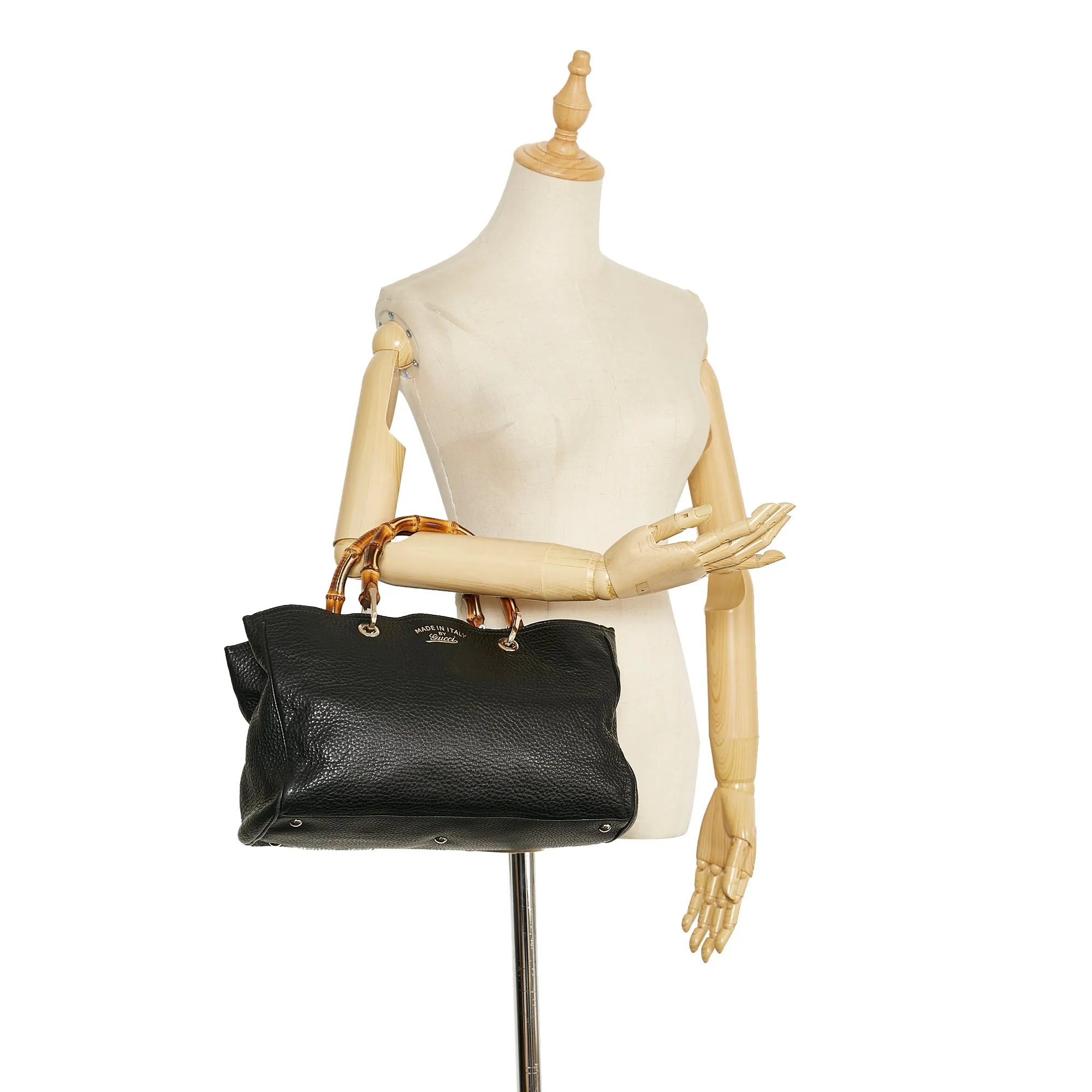 Exclusive Shopper Gucci Bamboo Shockproof Medium Tote Bag