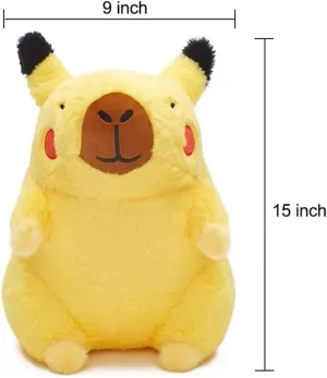 EXIGENT Yellow Capybara Plush Cuddly Stuffed Animal Toy Kids Children