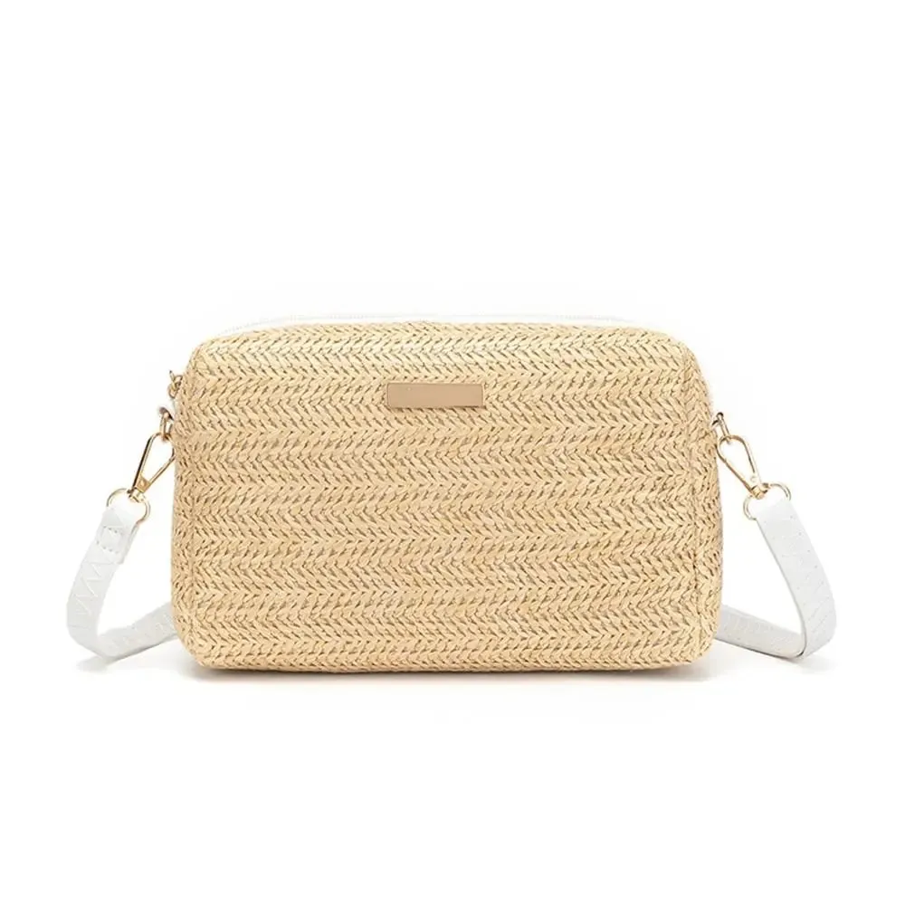 Fashion Women Woven Straw Shoulder Bags Summer Beach Bag Straw Woven Crossbody Bag Female Handbags Shopping Bag