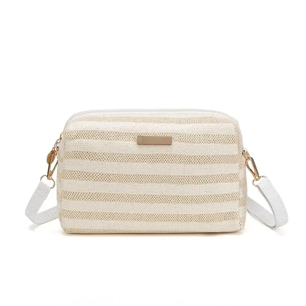 Fashion Women Woven Straw Shoulder Bags Summer Beach Bag Straw Woven Crossbody Bag Female Handbags Shopping Bag