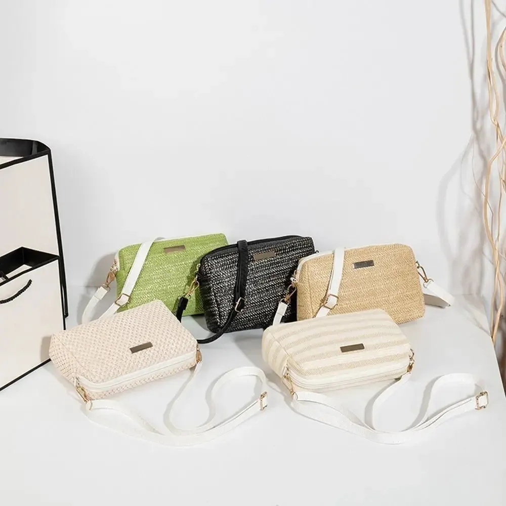 Fashion Women Woven Straw Shoulder Bags Summer Beach Bag Straw Woven Crossbody Bag Female Handbags Shopping Bag