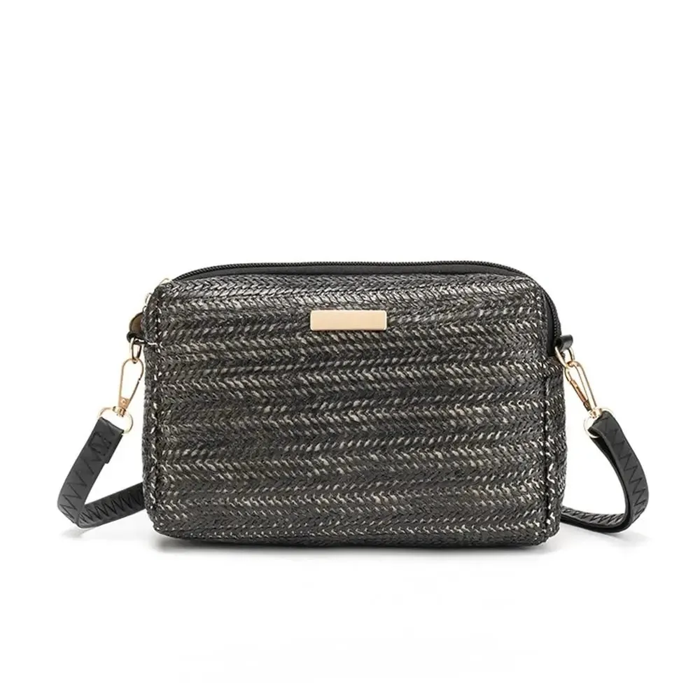 Fashion Women Woven Straw Shoulder Bags Summer Beach Bag Straw Woven Crossbody Bag Female Handbags Shopping Bag