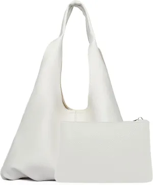 Faux Leather Hobo Bag for Women Large PU Leather Slouchy Bag with Small Purse Soft Crossbody Bags Tote Shoulder Bag