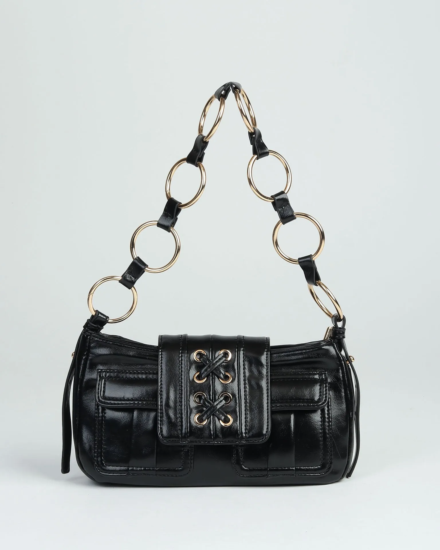 Faux Leather Shoulder Bag