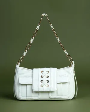 Faux Leather Shoulder Bag