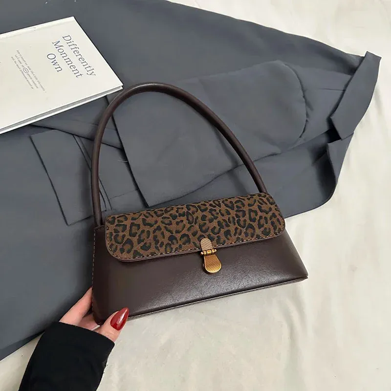 Faux Leather Small Flap Underarm Bags