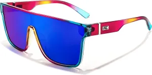 FEISEDY Sunglasses for Women Men, Fashion Mirrored Single Lens, Driving Beach Sunnies UV400 Shades B2996