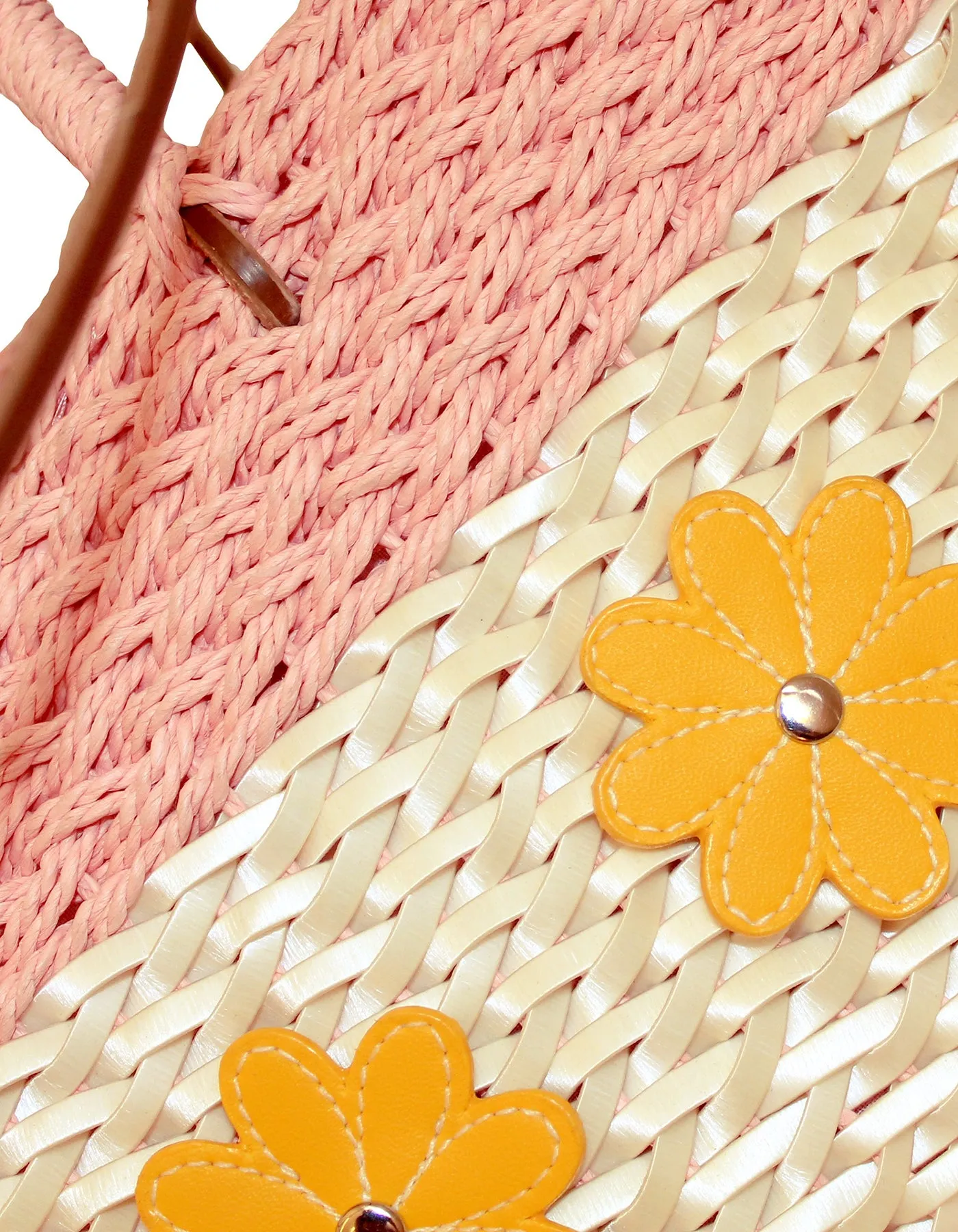 Fino SCM04313 Flower Design Straw /Beach Bag