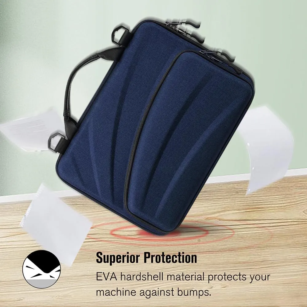 FINPAC 11-11.6 Inch Chromebook Sleeve Case - Protective Briefcase Shoulder Bag with Accessory Pouch for Up to 11.6" Laptop Notebook Ultrabook, Navy
