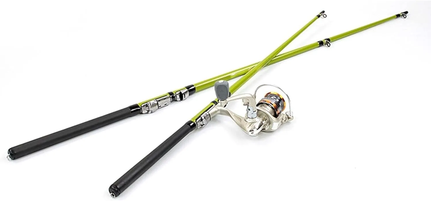 Fishing Pole Telescopic Fishing Rod and Metal Reel Combo Set Fishing Pole for Travel Saltwater Freshwater Boat Fishing Beginners Portable Fishing Pole Fishing Supplies
