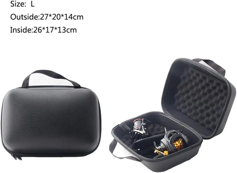 Fishing Reel Bag, Portable Shockproof Waterproof Fishing Reel Protective Case for Baitcasting Drum Spinning Raft Reels