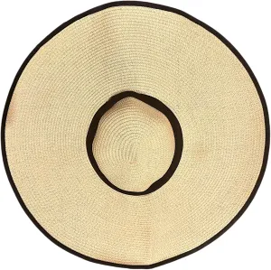 Flex Beach Sun Hat for Women Satin-Lined Rollable Removable Chin Strap UPF50 Big-Head Friendly with Travel Bag