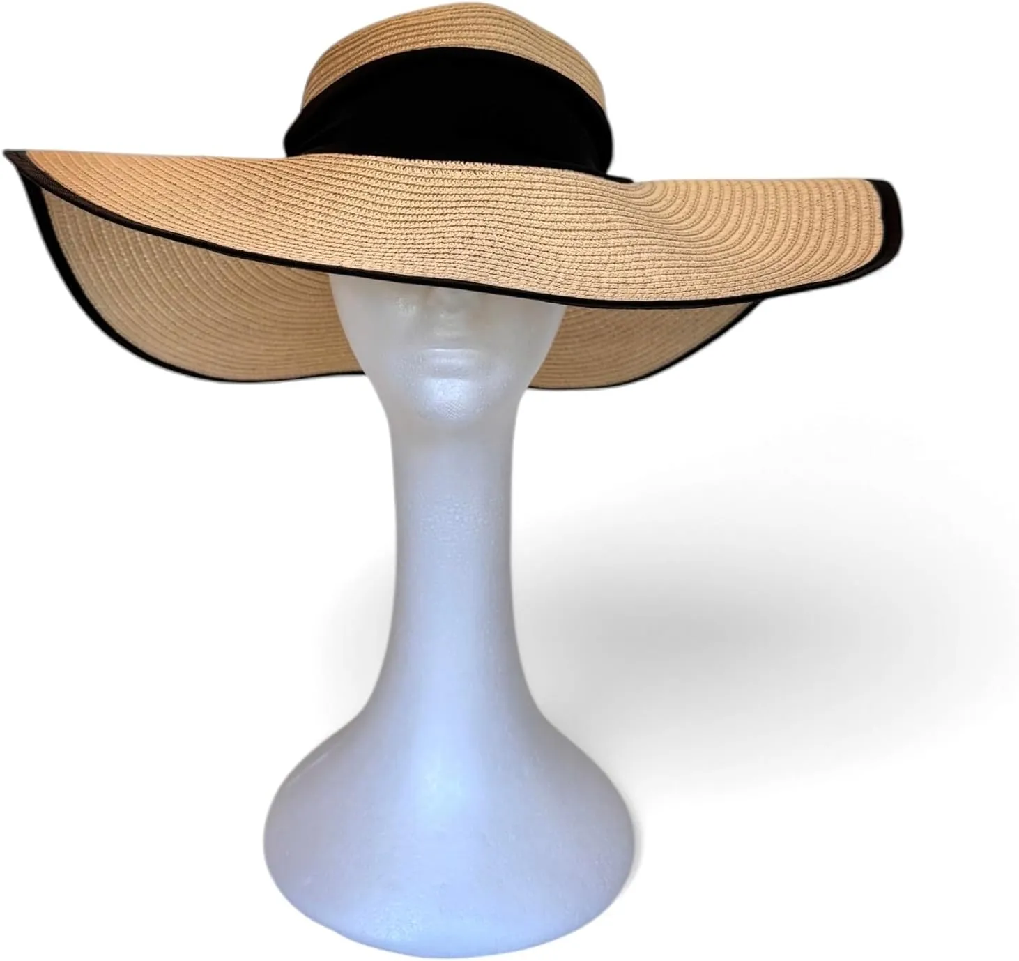 Flex Beach Sun Hat for Women Satin-Lined Rollable Removable Chin Strap UPF50 Big-Head Friendly with Travel Bag
