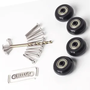 FLIHONST40*18mm High Spring Precision Ball Bearing Wheel Luggage Suitcase Replacement Wheels Kit PU Rubber Swivel Caster Repair Kits Luggage Replacement Wheels Set of 4 for Travel Bags
