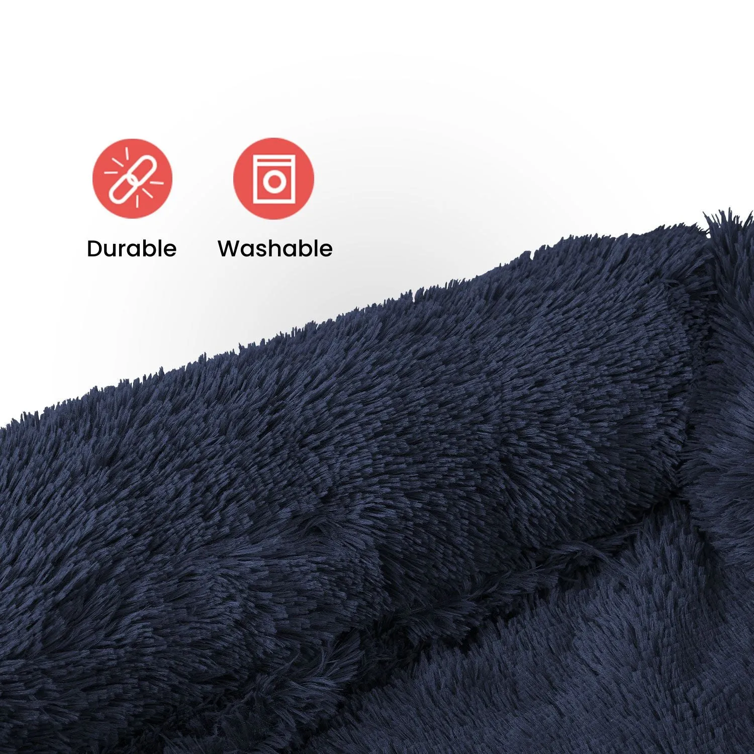 Floofi Pet Sofa Cover Soft with Bolster XL Size (Dark Blue)