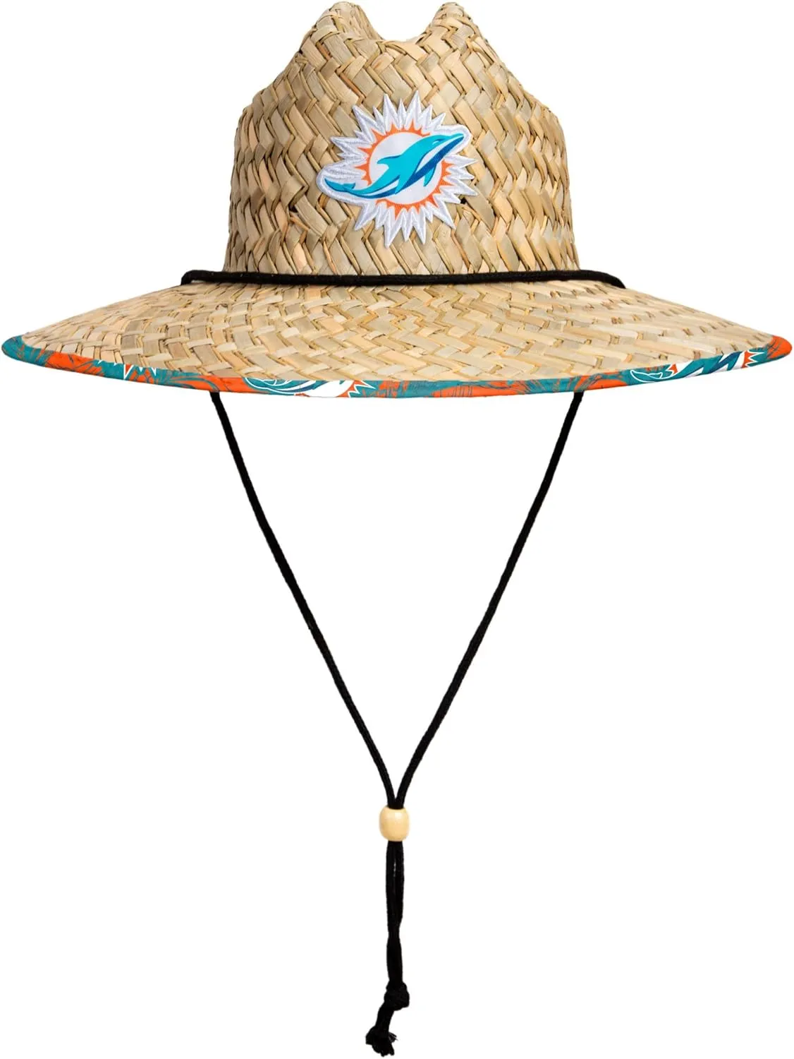 FOCO Men's NFL Team Logo Floral Lifeguard Beach Straw Sun Hat