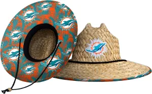 FOCO Men's NFL Team Logo Floral Lifeguard Beach Straw Sun Hat