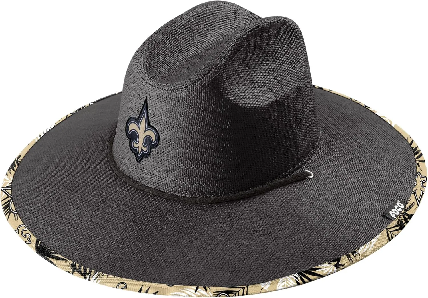 FOCO Men's NFL Team Logo Floral Lifeguard Beach Straw Sun Hat