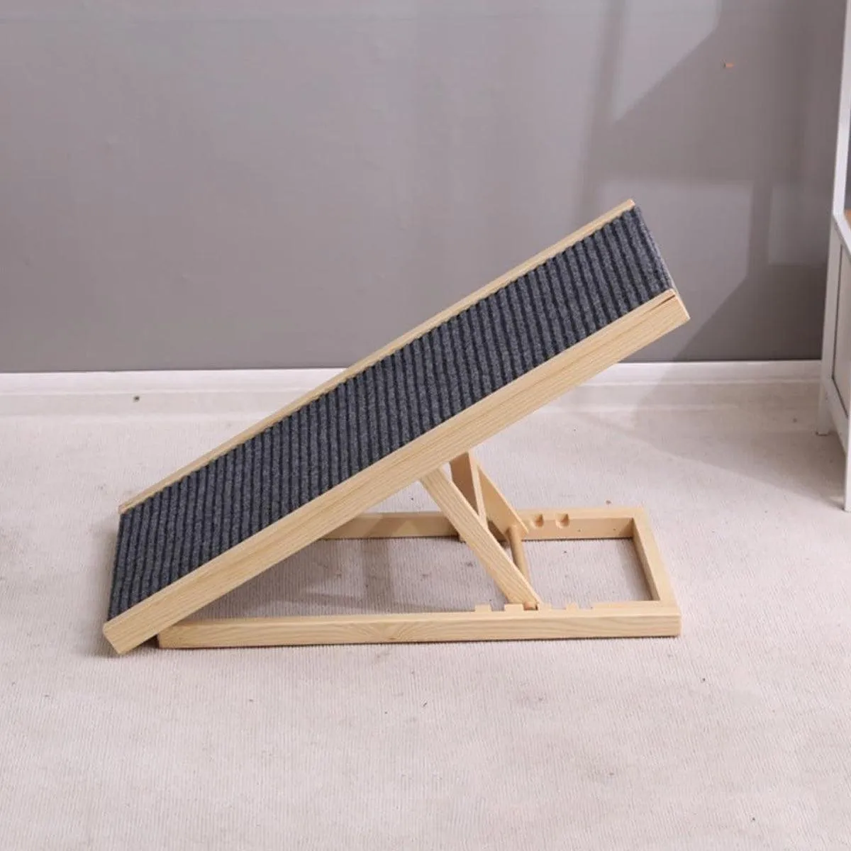 Foldable Dog Pet Ramp 70cm Adjustable Height Stairs for Bed Sofa Car Access