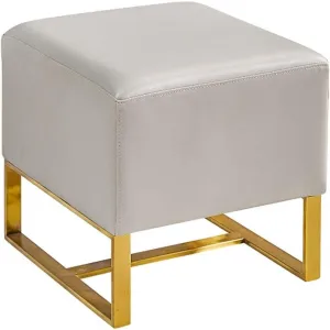 Footrest Ottoman Ottoman Footstool Nappa Cowhide Footstool, Foot Rest Chair Home Office with Stainless Steel Legs, Foot Stools for Sofas Living Room Bedroom/a