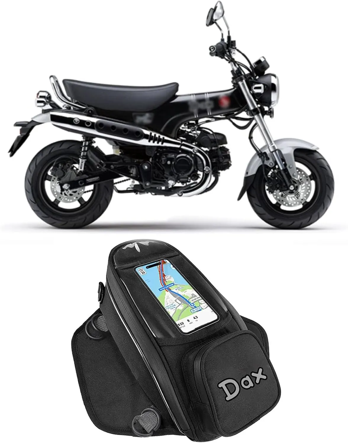 For Monkey 125 DAX ST 125 dax125 st125 2025 2024 2023-2018 Accessories Fuel tank bag Motorcycle fuel tank bag Tank bag Travel fuel tank bag Waterproof large capacity navigation bag (DAX125)