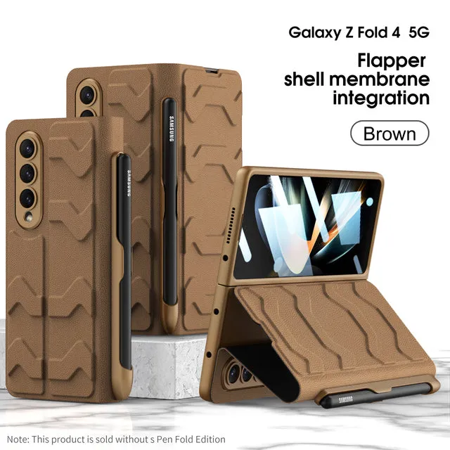 For Samsung Galaxy Z Fold 4 Card Case Leather Shockproof