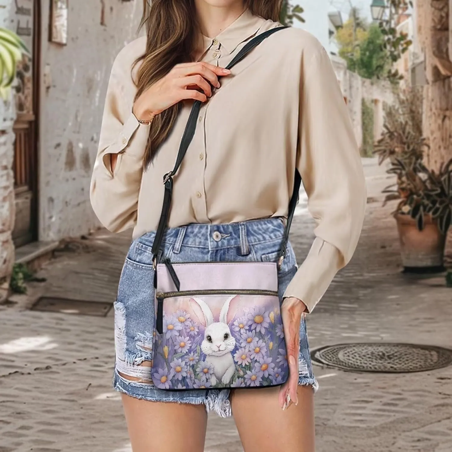 FOR U DESIGNS Travel Crossbody Bags for Women Anti Theft Trendy Shoulder Bags for School Leather Sling Bag