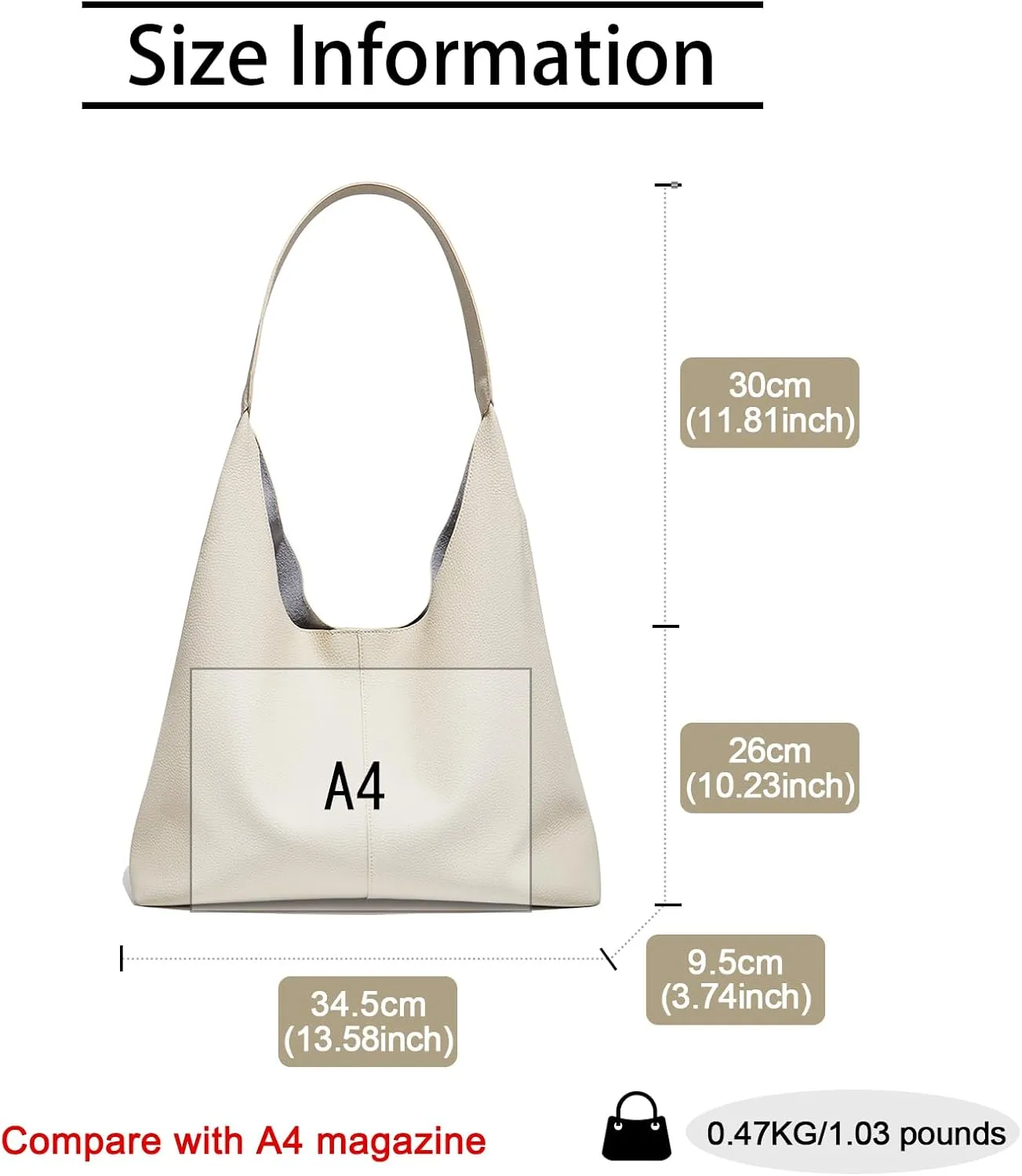 FOXLOVER Womens Faux Leather Hobo Bags Vintage Large Crossbody Shoulder Purse Ladies Tote Handbags