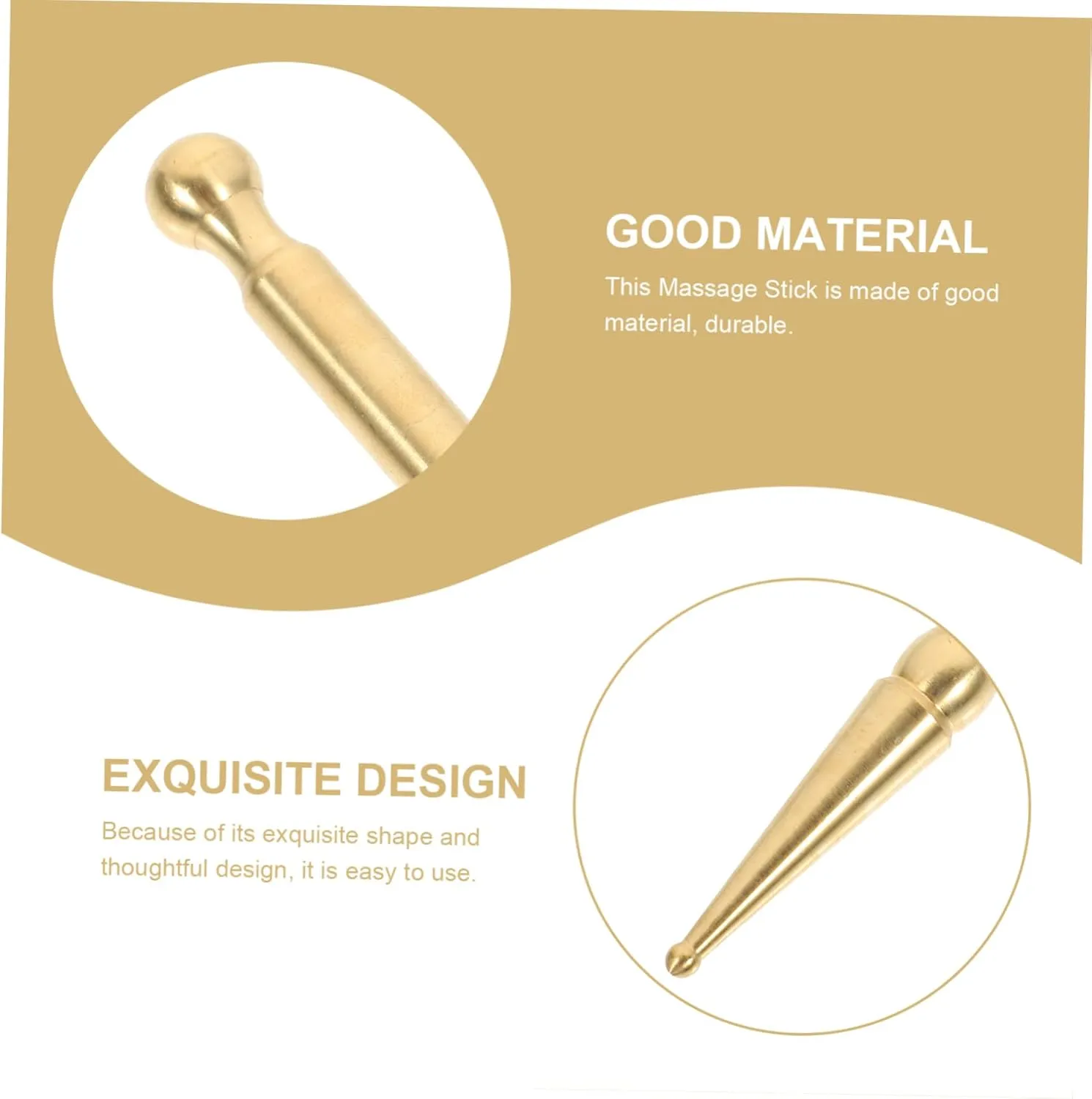 FRCOLOR Pcs Small Acupressure Pen for Pen Brass Body Portable Massage Tool for Household Use