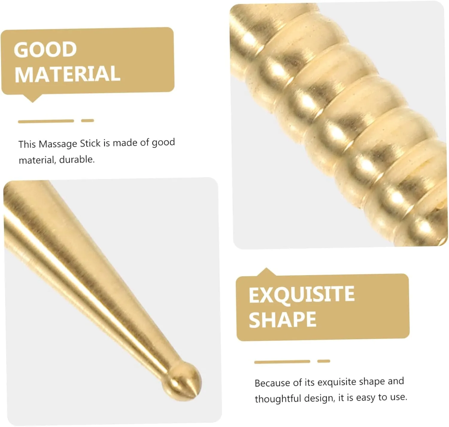 FRCOLOR Pcs Small Acupressure Pen for Pen Brass Body Portable Massage Tool for Household Use