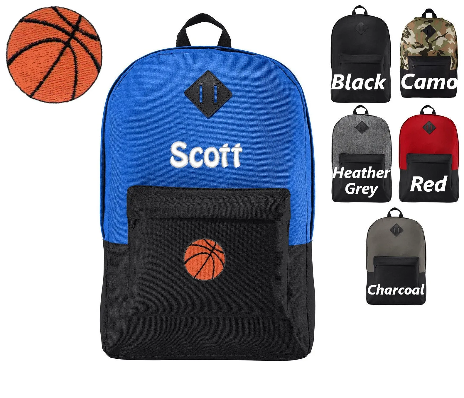 Free returns Backpack Custom Name, Personalized Kids Embroidered Backpack, Backpack, Value-based Gift, Retro Basketball Monogrammed Custom Kids School Gift, Kids