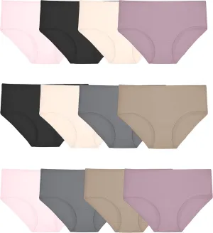 Fruit of the Loom Women's Eversoft Cotton Hipster Underwear, Tag Free & Breathable, Available in Plus Size