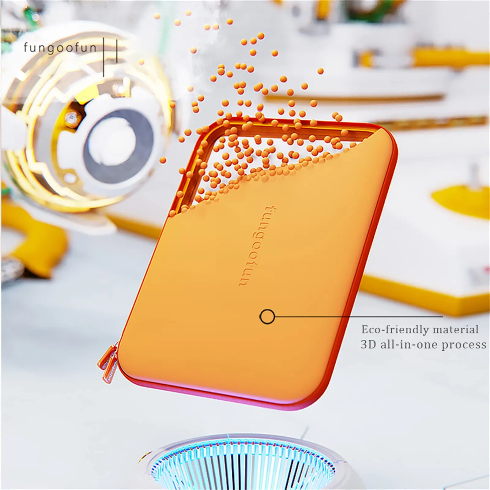 Fungoofun 15" Water proof laptop sleeve- Yellow