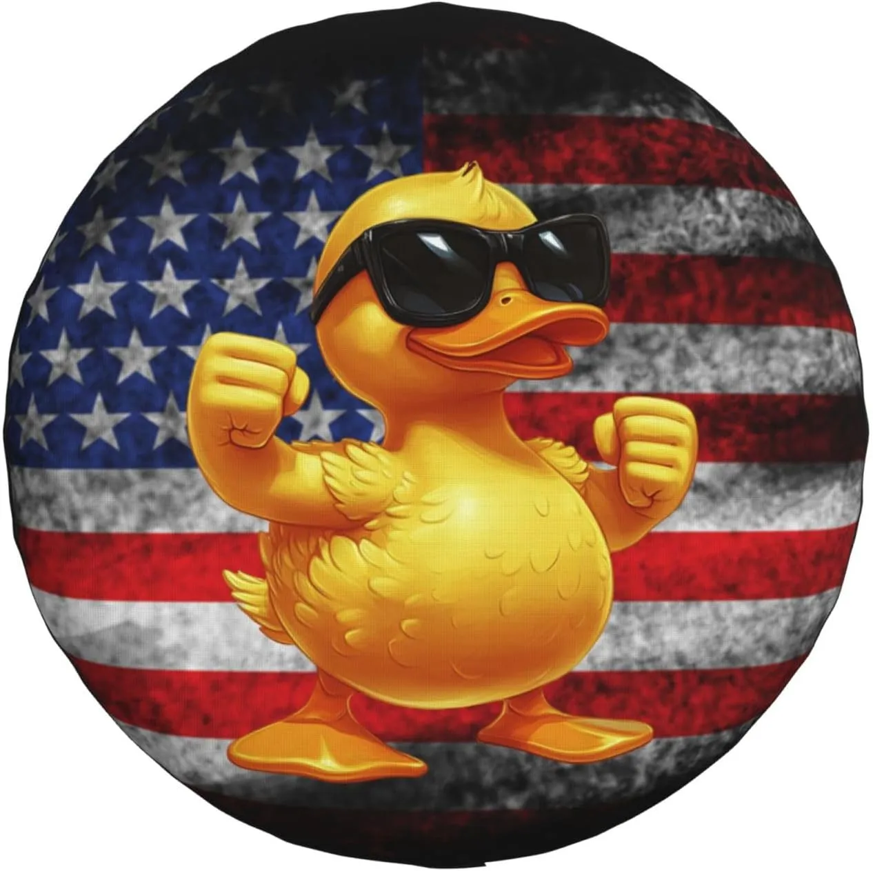 Funny Duck Spare Tire Cover Weatherproof Universal Wheel Protectors Cute Duck Wheel Covers for Rv Camper Travel Trailer SUV Truck 15 Inch