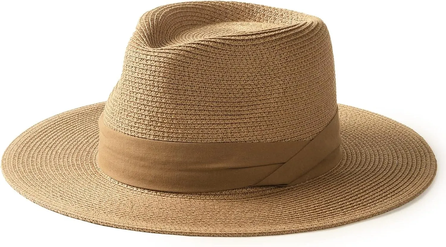 FURTALK Panama Hat Sun Hats for Women Men Wide Brim Fedora Straw Beach Hat UV UPF 80 