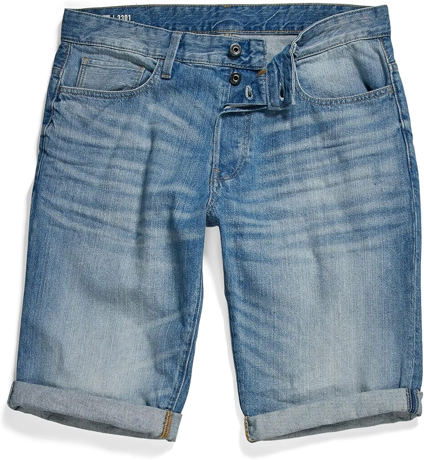 G-STAR RAW Men's 3301 Straight Fit Denim Shorts