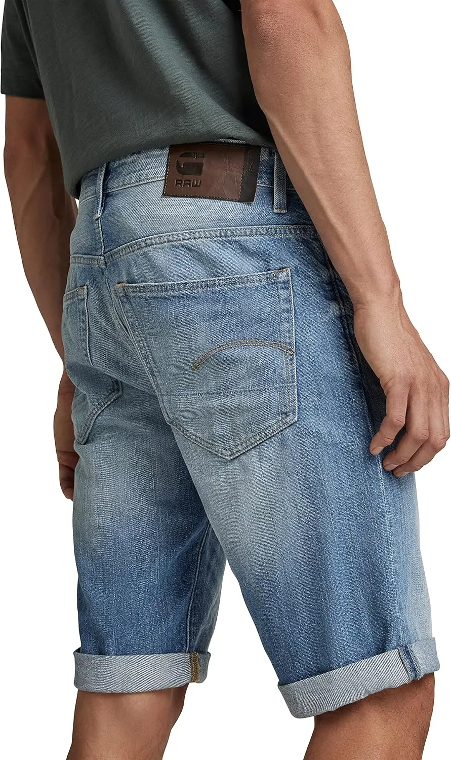 G-STAR RAW Men's 3301 Straight Fit Denim Shorts