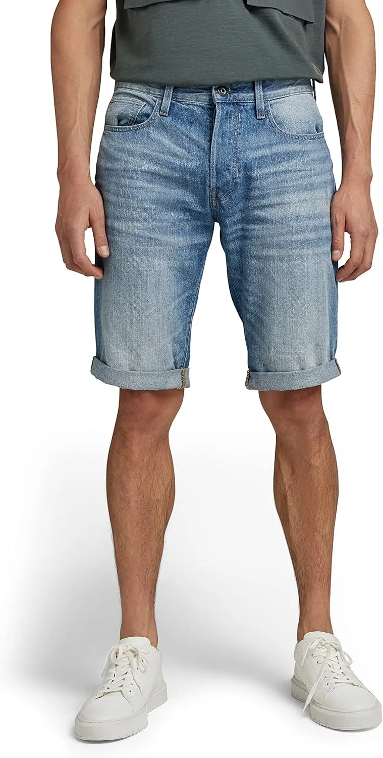 G-STAR RAW Men's 3301 Straight Fit Denim Shorts