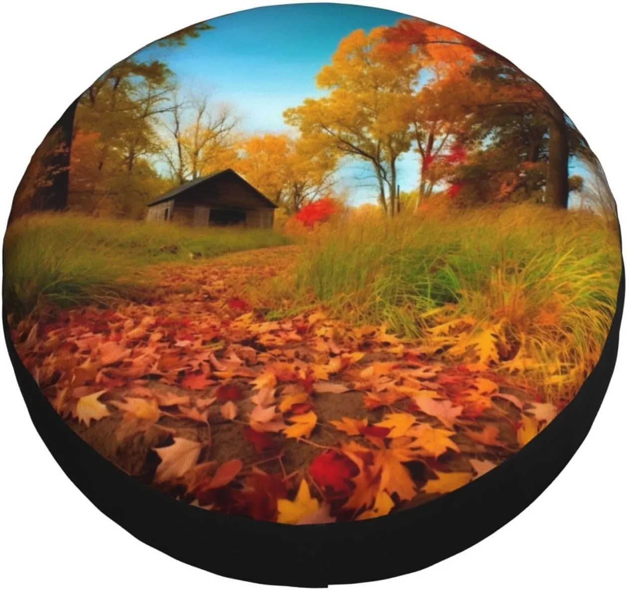Gallery for Fall Tire Cover Outdoor Waterproof Snow Sun Rain Wheel Cover Portable Wheel Bags Camper Spare Tire Cover Universal Car Tire Protectors for Trailer RV SUV